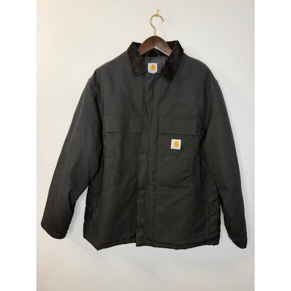 Carhartt Firm Duck Insulated Traditional Coat Jacket 3 Warmest Rating Black XL - Picture 14 of 14